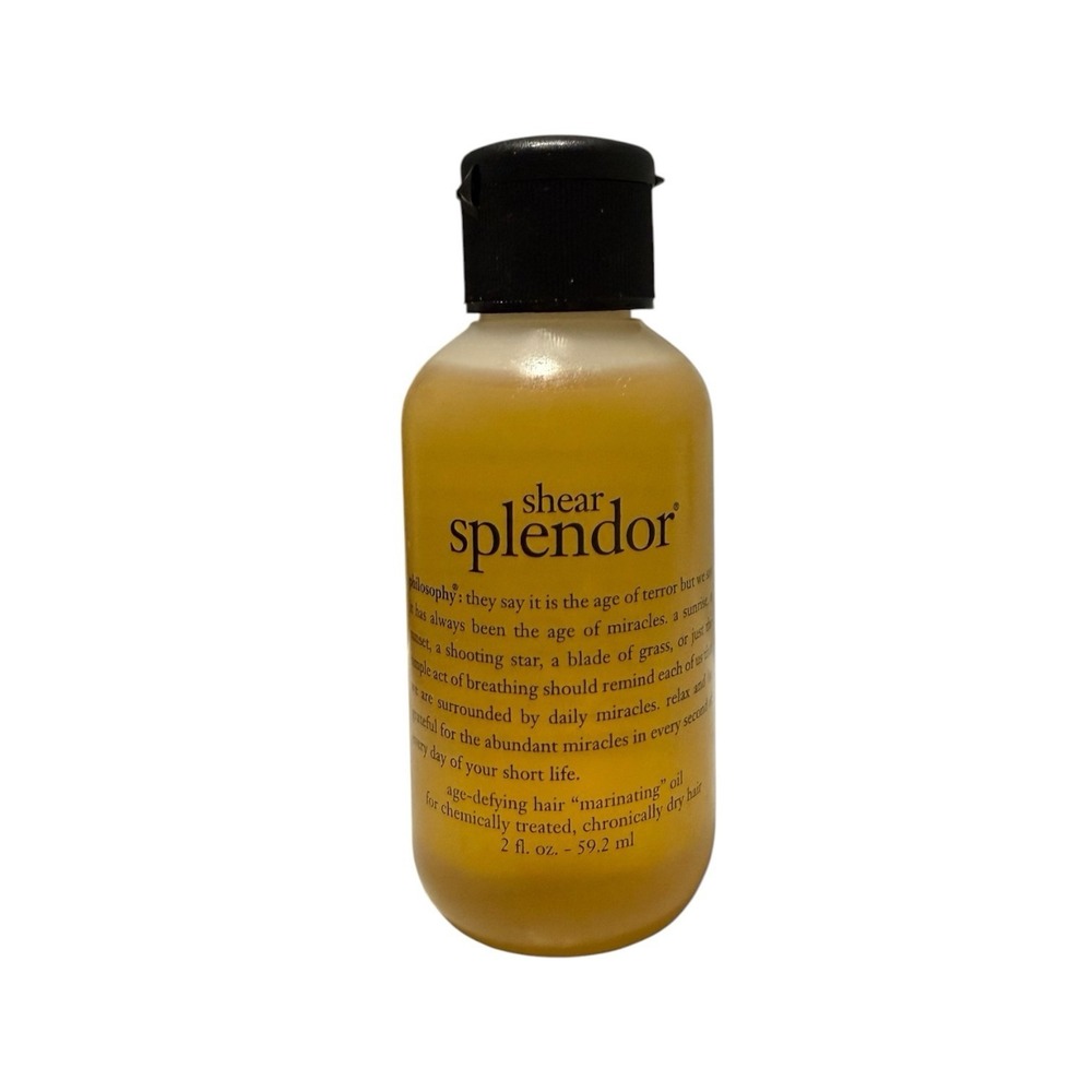 Philosophy Shear Splendor Age-defying Hair Oil Marinating 2 Oz Sealed